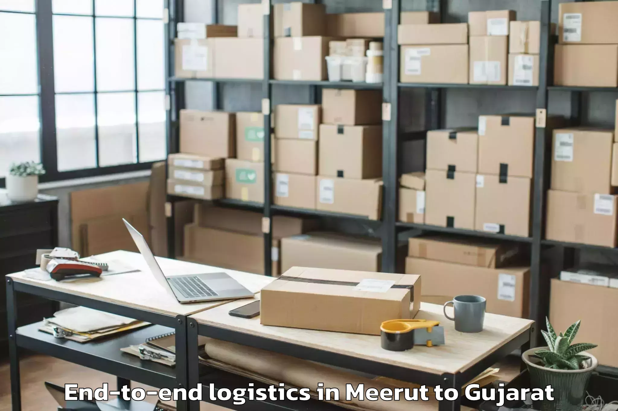 Book Meerut to Rajula End To End Logistics Online